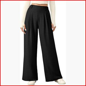 High Waisted Wide Leg Pants Business Casual Trousers with Pockets